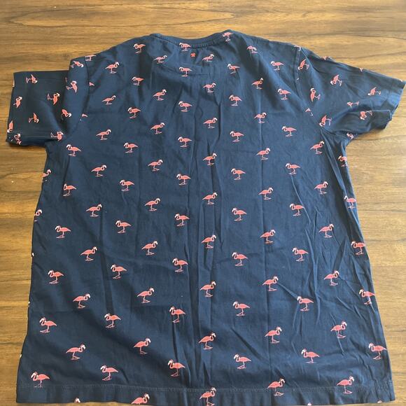 Denim & Flower By Ricky Singh T-shirt Holiday Flamingo Men Size L Santacore - Picture 7 of 9